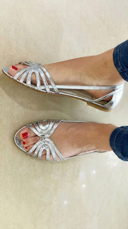 Eleonora | Sandalias Doradas Luz de Verano