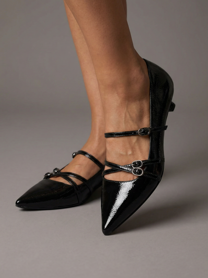 Notte Sicura – tacón negro con doble pulsera estable