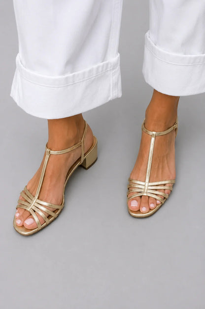 Allegra | Sandalias Doradas Elegancia Diaria